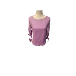 Purple Faux Pearl Button Shirt Size M